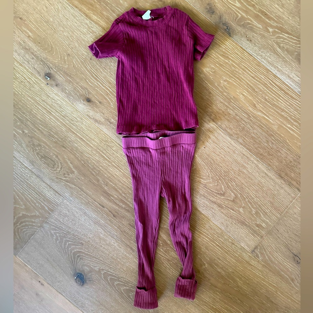 Organic cotton ribbed set